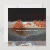 Industrial Rust Steel Grunge Photography Wedding Kaart (Achterkant)