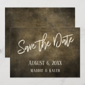 Industrial Save the Date Lights Casual Typografie (Voorkant / Achterkant)