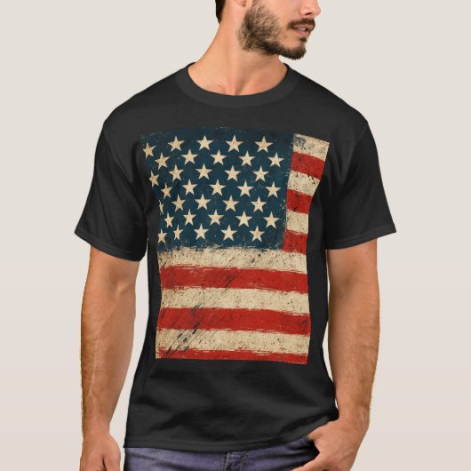 Industrial Stars and Stripes T-Shirt (Voorkant)