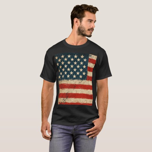 Industrial Stars and Stripes T-Shirt (Voorkant volledig)