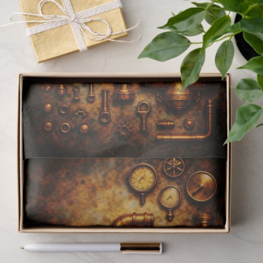 Industrial Steampunk Elements Set FH1 Decoupage Tissuepapier (Geschenk)