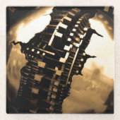 Industrial Steampunk Glazen Onderzetter (Voorkant)