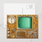 Industrial Steampunk-mediaspeler Briefkaart (Voorkant / Achterkant)