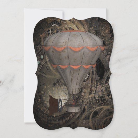 Industrial Steampunk Party Kaart (Achterkant)