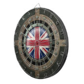 Industrial Steel British Flag Disk Graphic Dartbord (Voorkant Rechts)