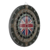 Industrial Steel British Flag Disk Graphic Dartbord (Voorkant Links)