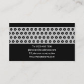 Industrial Steel Metal Grid Plate Construction Visitekaartje (Achterkant)