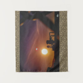 Industrial Sunrise in Welshpool, Wales Wandkleed