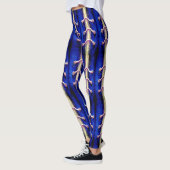 Industrial Urban Royal Blue Abstract Design Leggings (Links)