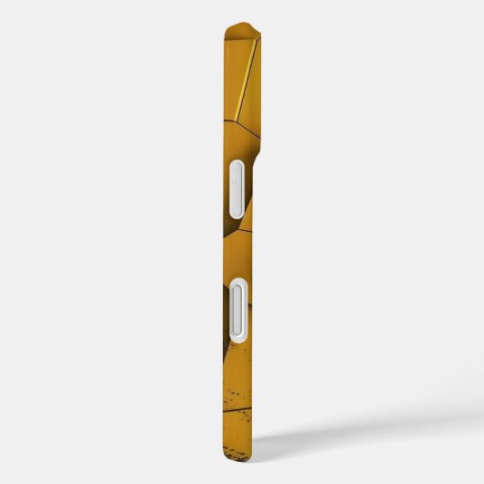 Industrial Yellow & Black Distressed Hexagon Phone Case-Mate iPhone Case (Achterkant / Rechts)