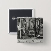 Industrie en knelpunten vierkante button 5,1 cm (Voorkant /achterkant)