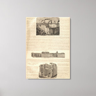Industrie, magazijnen canvas afdruk