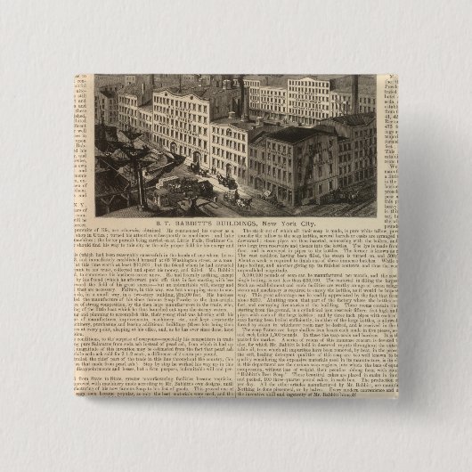 Industrie, magazijnen vierkante button 5,1 cm (Voorkant)