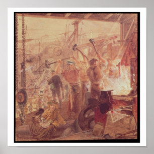 Industrie Tyne: ijzer en steenkool (m/c) Poster