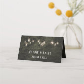 Industriebakstenen, Edison Lights Casual Typografi Plaatskaartje (Achterkant)