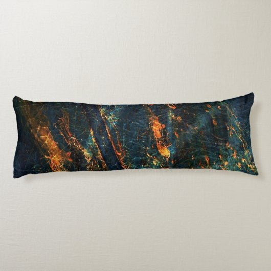 Industrieel Abstract metaalblad "Artsy Body Pillow Lichaamskussen (Achterkant)