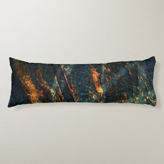 Industrieel Abstract metaalblad "Artsy Body Pillow Lichaamskussen (Voorkant)