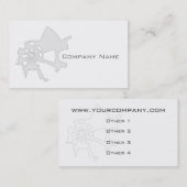 industrieel abstract ontwerp wit visitekaartje (Voorkant / Achterkant)