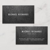Industrieel betonrooster, donkermasculine visitekaartje (Voorkant / Achterkant)