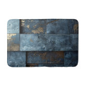 Industrieel blauw Abstract Badmat (Voorkant)
