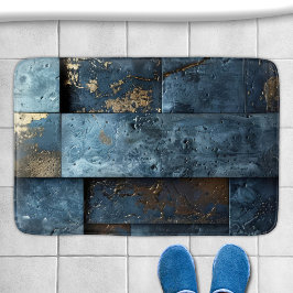 Industrieel blauw Abstract Badmat