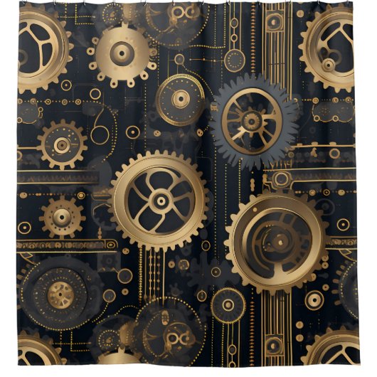 Industrieel chique douchegordijn (Voorkant)