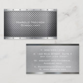 Industrieel geborsteld metaal Metaal roestvrij sta Visitekaartje (Voorkant / Achterkant)