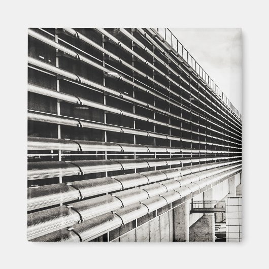 Industrieel gebouw Zwart-witte magneet (Voorkant)