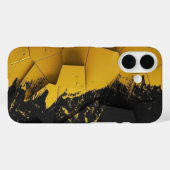 Industrieel Geel & Zwart Vervuild Zeshoekige Telef Case-Mate iPhone Case (Achterkant (horizontaal))