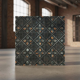 Industrieel geometrisch patroon #2 ID1227 Tegeltje