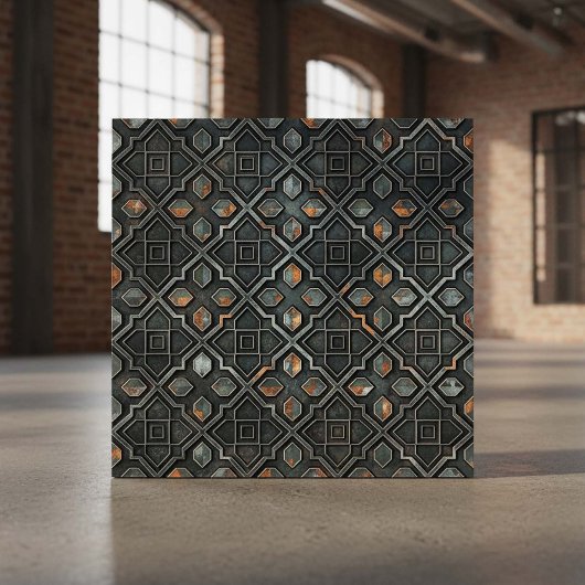 Industrieel geometrisch patroon #2 ID1227 Tegeltje