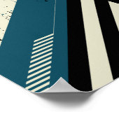 Industrieel geometrisch patroon met grunge textuur poster (Hoek)
