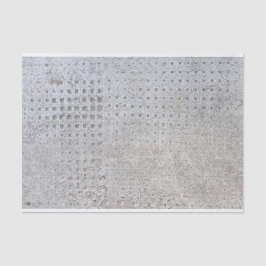 Industrieel getextureerd betonstaal, met onderdruk tissuepapier (Voorkant)