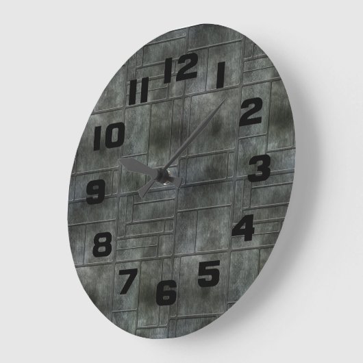 Industrieel grijs metaal grote klok (Hoek)