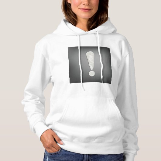 Industrieel Grunge Uitroepteken Symbool Hoodie (Voorkant)