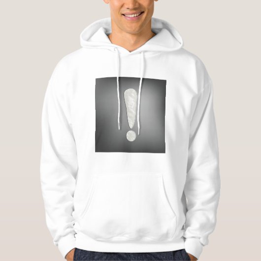 Industrieel Grunge Uitroepteken Symbool Hoodie (Voorkant)