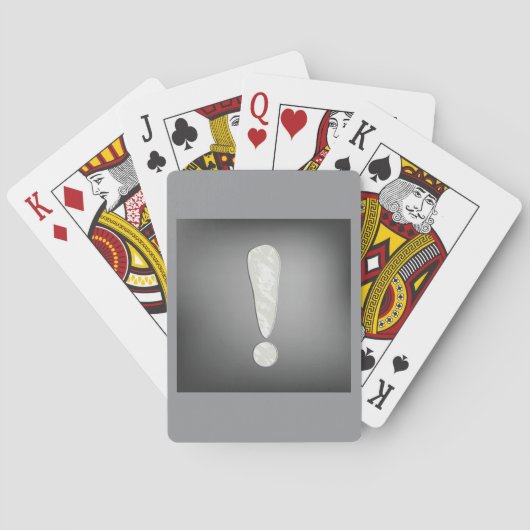 Industrieel Grunge Uitroepteken Symbool Pokerkaarten (Achterkant)