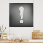 Industrieel Grunge Uitroepteken Symbool Poster (Keuken)