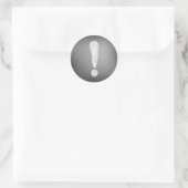 Industrieel Grunge Uitroepteken Symbool Ronde Sticker (Tas)