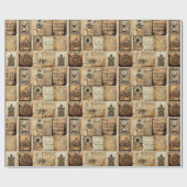 Industrieel Grunge Verpakkingsdocument Cadeaupapier (Vlak)