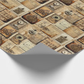 Industrieel Grunge Verpakkingsdocument Cadeaupapier (Hoek)