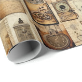 Industrieel Grunge Verpakkingsdocument Cadeaupapier (Rol Hoek)