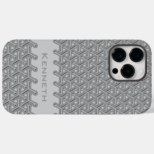 industrieel herhaald patroon van kubieke stalen gr Case-Mate iPhone case (Achterkant (horizontaal))