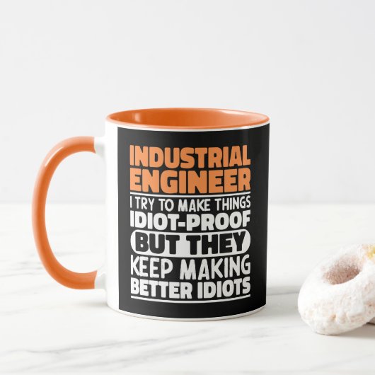 Industrieel ingenieur I probeer dingen grappig te Mok (Met donut)