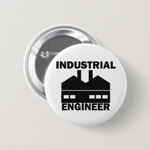 industrieel ingenieur ronde button 5,7 cm