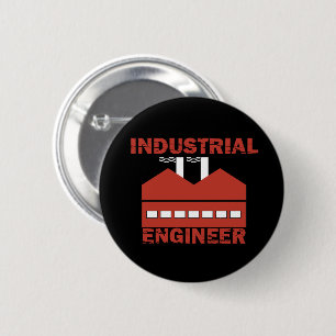 industrieel ingenieur ronde button 5,7 cm