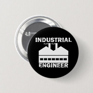 industrieel ingenieur ronde button 5,7 cm