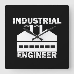 industrieel ingenieur vierkante klok