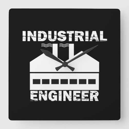industrieel ingenieur vierkante klok (Voorkant)