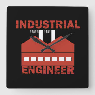 industrieel ingenieur vierkante klok